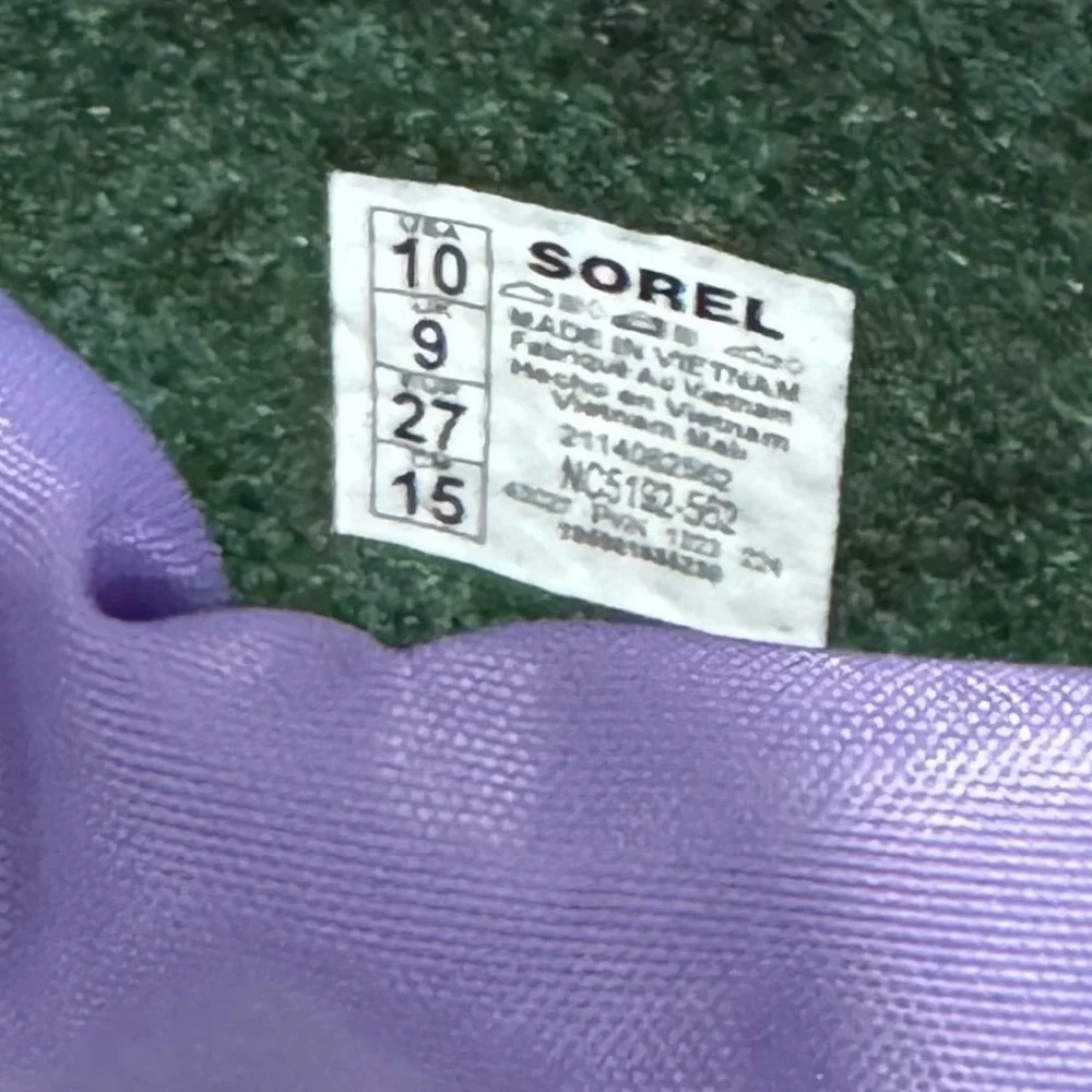 Sorel Flurry Snow Boots Kids Toddler Sz 10 Purple Berry Insulated Waterproof NEW